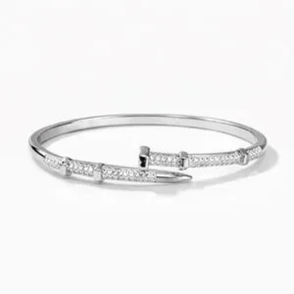 Elegant Silver Bangle Bracelet